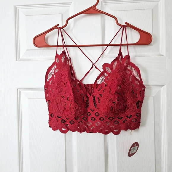 Red Lace Bralette - Picture 3 of 6